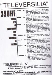 palinsesto TELEVERSILIA UHF 39