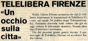 telelibera firenze articolo