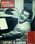 domenico MODUGNO 1958 copertina sorrisi i cntanti di sanremo domenico modugno