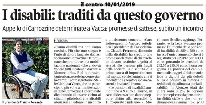 disabili ingannati dal movimento 5 stelle